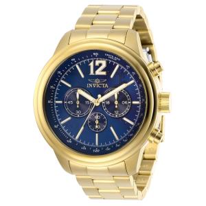 Relógio Masculino de Quartzo Aviator, Invicta 28896, Dourado e Azul