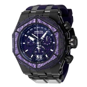 Relgio masculino Reserve Carbon Hawk Swiss Ronda 8040.N calibre - 54,5 mm. Preto. Roxo 38896