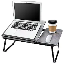 Mesa para Notebook na Cama, Ajustável e Portátil, Cor Preta - Conforto e Praticidade