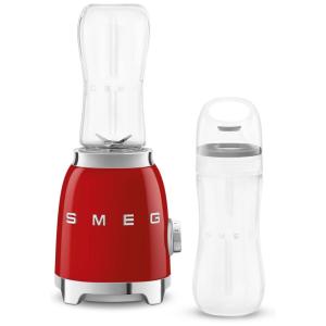 Liquidificador Pessoal SMEG 50s Retro Style com Botão Iluminado e Duas Garrafas de 600 ML Livres de BPA PBF01RDUS Vermelho Médio