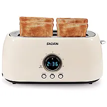 SACVON Torradeira de 4 Fatias com Temporizador Digital, 1300W, 110V, Bege