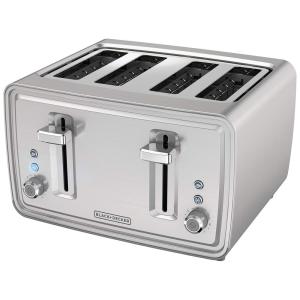 Torradeira, com 4 fatias, 1600 W, prata, 110v, BLACKDECKER TR4900SSD, Prateado