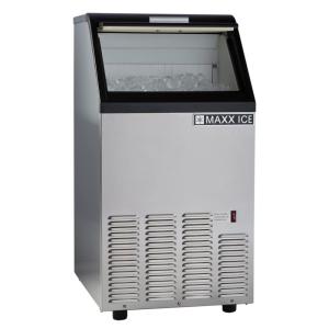 Máquina de Gelo Profissional de Bancada Produz 34 kg em 24H, Aço Inoxidável, 115V, Maxx Ice MIM75, Prata
