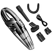 Aspirador de Pó Portátil Sem Fio, com bateria recarregável, ADTZYLD, Preto