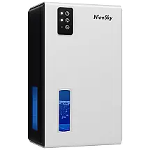 Desumidificador para Casa 2,5L com Desligamento Automático, Luz LED e Área 74m2, NineSky, Branco