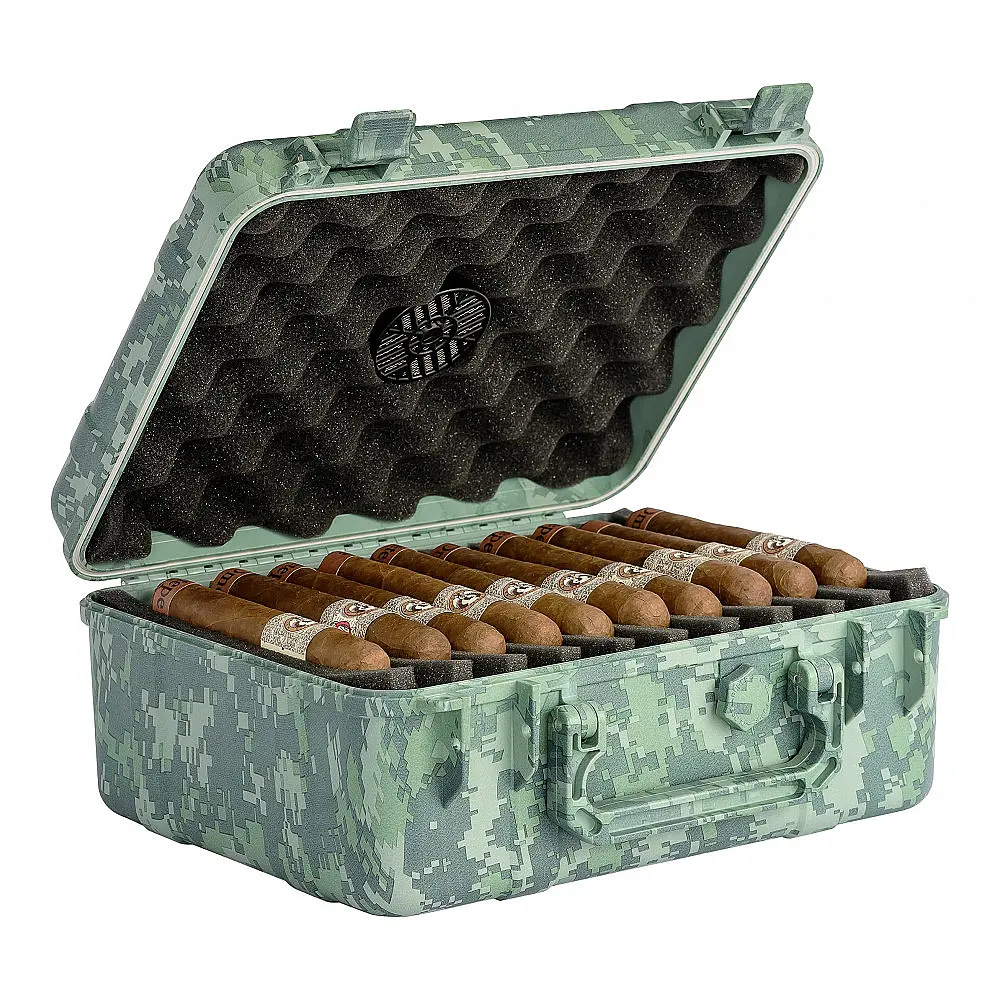 Case Porta-Charutos Cigar Caddy HUM-CC40-FC Camuflado 40 Charutos À Prova d'Água