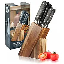 Conjunto de Facas em Aço Inoxidável com Bloco de Bancada, 5 Peças, Taylors Eye Witness, Preto