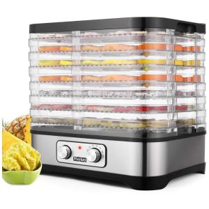 Desidratador de Alimentos, 5 Bandejas, e Transparente, 110v, WESOKY, Prateado