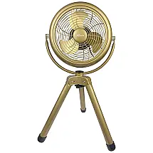 Ventilador de Mesa Retro com 3 Velocidades, 110V 20W, HUNTER 90626 GPz, Dourado