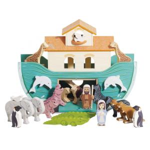 Arca de Madeira Educacional para Brincadeira de Faz de Conta, Adequado para Meninos e Meninas a partir de 3 Anos, Le Toy Van TV259, Colorida