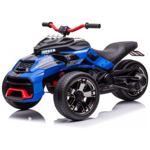 Moto Elétrica Triciclo Infantil com 2 Velocidades, Luzes LED, Bluetooth e MP3, 24V, LUIBAS, Azul