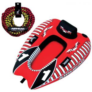 Boia Rebocável Aquática para 1 Pessoa com Corda, Kwik Tek AHTR22, Vermelha