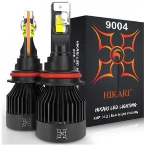 Kit Xenon Lâmpadas LED VisionPlus Branca 15000 Lumens 6000K, 2 Peças, HIKARI WINGS H13, 9008, Prateado