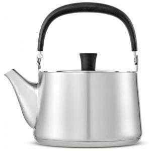 Chaleira de Chá Dr HOWS 1.5 Litros em Aço Inoxidável com Apito e Alça Ergonómica, Prata