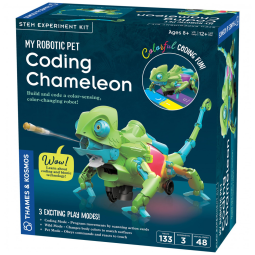 Thames & Kosmos My Robotic Pet Coding Chameleon - Kit de Experimentos STEM para Construção de Robô que Detecta Cores, para Meninos e Meninas