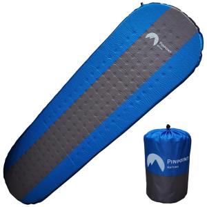Colchão Inflável para Camping Portátil Ultraleve e Bolsa de Transporte, PINPOINT NATURE, Azul