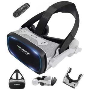 Óculos VR Realidade Virtual YKUNIR com Fone de Ouvido e Controle, Branco