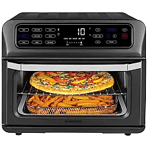 Forno Elétrico de Bancada 21L 9 em 1 Multifunções com Painel Digital em Aço Inoxidável, 1700W, 110v, CHEFMAN RJ50 SS T BLACK, Preto