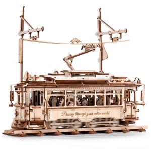 Quebra Cabeças 3D em Madeira para Adultos, Tema Trem e Ferrovia com 374 Peças, ROKR