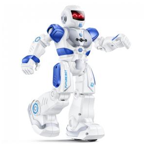 Robô Programável Inteligente Ruko 6088 com Controle Remoto e Detecção de Gestos para Crianças Acima de 3 Anos, Branco e Azul