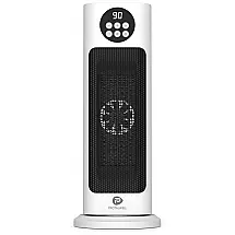 Aquecedor Elétrico com Controle Remoto e Tela LCD, 1500W 110V, Protalwell, Branco