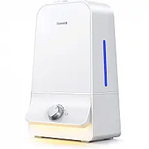 Homech Cool Mist Humidifier 6L, 26dB Quiet Ultrasonic Humidifiers for Large Bedroom Babies Adults, 360 Nozzle, Water Level Window and