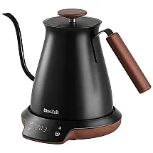 Chaleira Elétrica 0,7 L com Controle Digital e Cabo de Madeira 110V 1000W, DiseZeit, Preta
