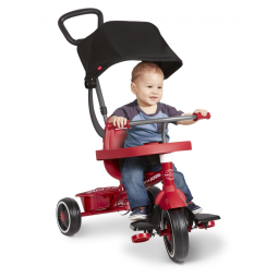 Triciclo Infantil para Passeio com Assento Ajustável 4 Estágios, Idade Recomendada 1 a 5 Anos, RADIO FLYER 469Z, Vermelho