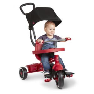 Triciclo Infantil para Passeio com Assento Ajustável 4 Estágios, Idade Recomendada 1 a 5 Anos, RADIO FLYER 469Z, Vermelho
