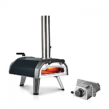 Forno de Pizza Ooni Karu 2 Multicombustível 12" Portátil Pedra Refratária Alta Temperatura 500°C Externo Preto