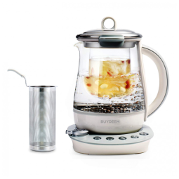 Chaleira Elétrica 1,5 Litros 9 em 1 com Preparo Programável, 110V 1000W, BUYDEEM K2683, Azul