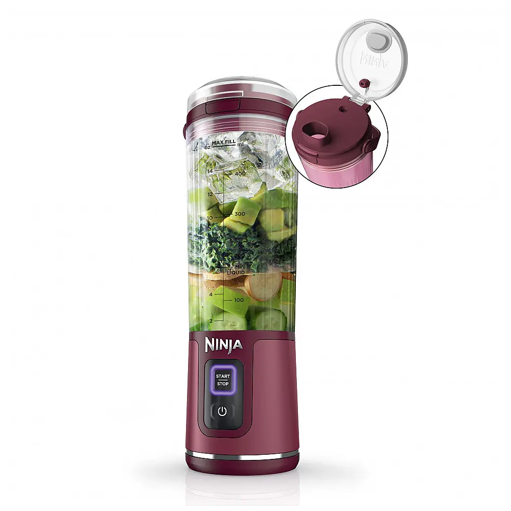 Liquidificador Ninja BC151CR Blast Portátil Sem Fio Vermelho 530ml USB-C