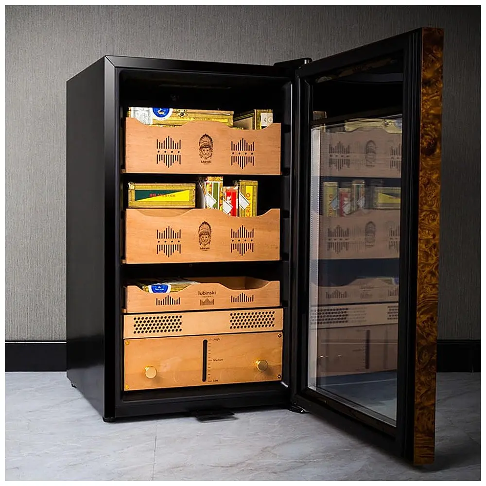 Gabinete Humidor HYUIO Preto Capacidade 250 Charutos Controle Eletrônico Temperatura 110V — foto 2