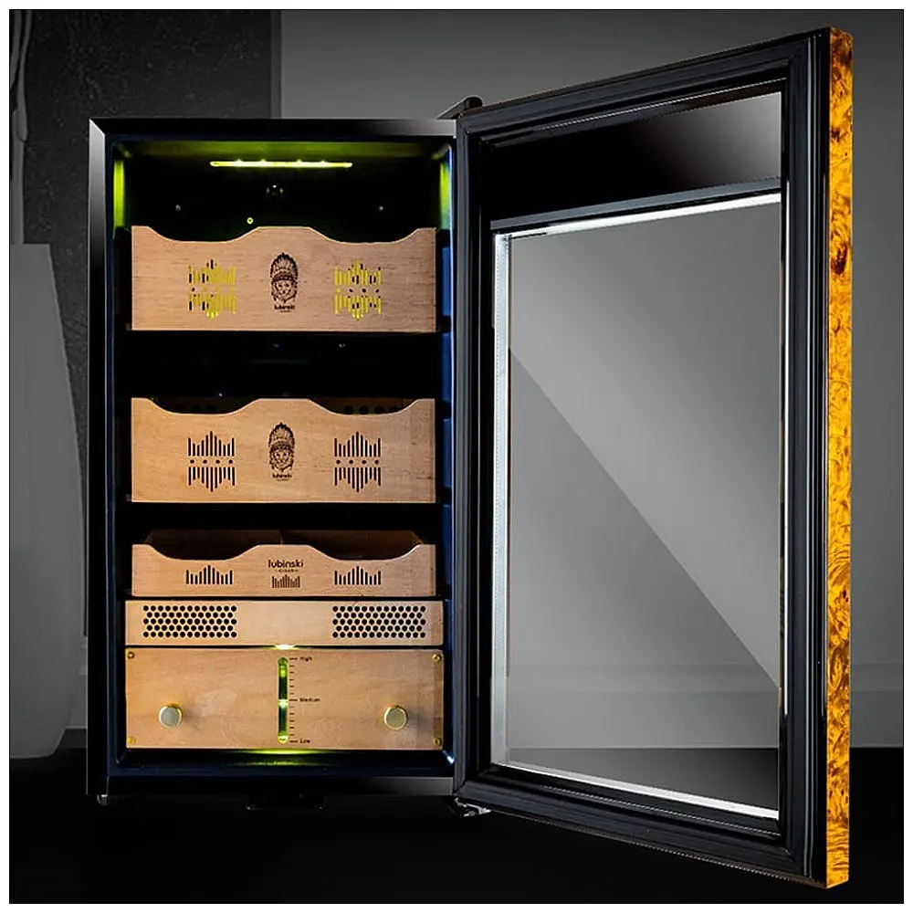 Gabinete Humidor HYUIO Preto Capacidade 250 Charutos Controle Eletrônico Temperatura 110V — foto 3