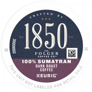 Cápsula de Café 100 Sumatra Torra Escura 60u Keurig K Cup 1850 por, FOLGERS COFFEE, Marrom