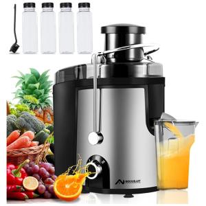 Centrífuga de Frutas com 2 Velocidades, Aço Inoxidável, 600W, 110v, NIDOUILLET, Prateado