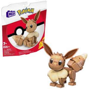Kit de blocos MEGA Pokémon Eevee Mattel plástico articulado 215 peças altura 10 cm