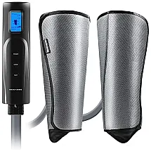 Massageador Elétrico de Compressão para Pernas e Pés 3 Modos e 3 Intensidades, Bivolt, MAGICMAKERS, Prateado