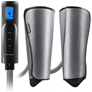 Massageador Elétrico de Compressão para Pernas e Pés 3 Modos e 3 Intensidades, Bivolt, MAGICMAKERS, Prateado