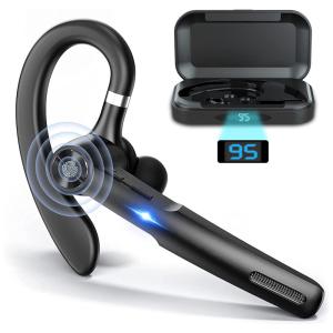 Fone de Ouvido Bluetooth sem Fio com Estojo de Carregamento e 50h de Duração de Bateria, JOYHOOSH, Azul