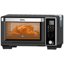 Forno Elétrico 11 em 1, 30 Litros em Aço Inoxidável com 4 Acessórios, 1700W, WHALL, Preto