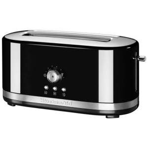 Torradeira Elétrica Comprida KitchenAid KMT4116OB, 4 fatias, Com Alavanca de Elevação Alta, Preto Ônix 110V
