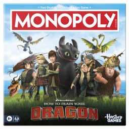 Monopoly Edição DreamWorks Como Treinar o Seu Dragão - Jogo de Tabuleiro, 8+ Anos, 2-4 Jogadores, 45 Min de Diversão.