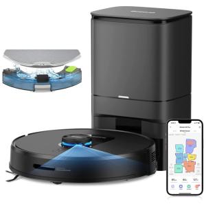 Aspirador de Pó Robô 360 S8 Plus com Auto Esvaziamento e Mapeamento Multinível, 110V, Preto