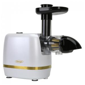 Extrator de Sucos Omega H3000R Branco Prensa Fria 150W Masticating Slow 90 a 110 RPM Livre de BPA Fácil Limpeza 110V