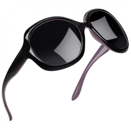 Óculos de Sol Feminino com Proteção UV, Joopin B03, Roxo e Preto
