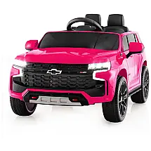 Carro Infantil Elétrico 12V Chevrolet Tahoe, Controle Remoto, Suspensão, Música, Luzes, Costzon, Rosa