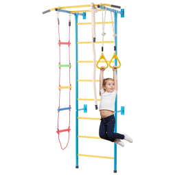 VEVOR Indoor Jungle Gym para Crianças, Conjunto de Escalada 5 em 1 com Escada Sueca de Aço Carbono, Escada de Parede, Barra de PullUp