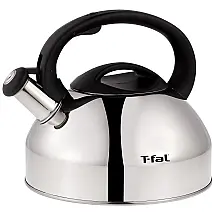 C76220 Chaleira de Chá 3L em Aço Inoxidável com Apito, T FAL 2100096129, Prateado