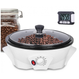 Torrador de Café Elétrico para Uso Doméstico até 500g, 110V, Branco